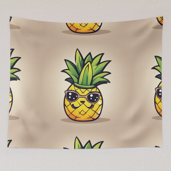 Item preview,  Cute Pineapple Fruit Cartoon Vector Icon Illustration designed and sold by hjian8219.