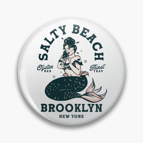Item preview, Brooklyn New York Mermaid Shirt. Salty Beach Oyster Bar Seafood Restaurant T-Shirt. Men's & Women's Mermaids Gift Tee designed and sold by The Whiskey Ginger Design Shop.