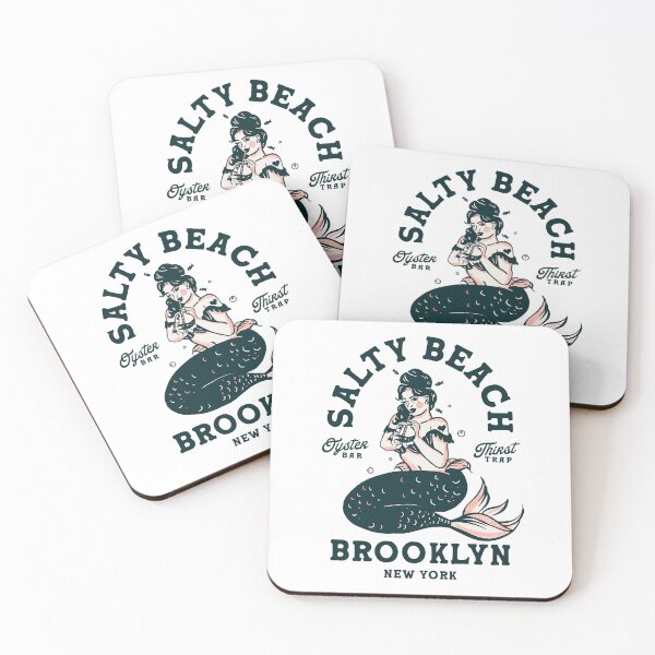 Item preview, Brooklyn New York Mermaid Shirt. Salty Beach Oyster Bar Seafood Restaurant T-Shirt. Men's & Women's Mermaids Gift Tee designed and sold by The Whiskey Ginger Design Shop.