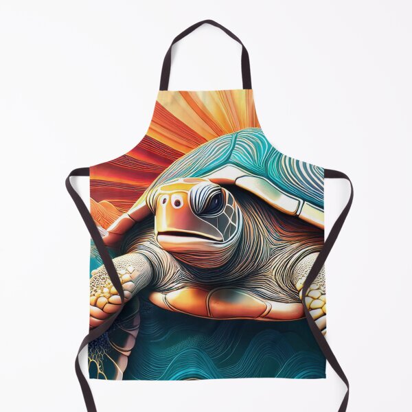 Item preview, Sea Turtle Sunset and Waves Retro Vintage Turtle Artwork designed and sold by Mandeville Photography.