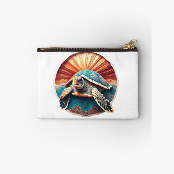 Item preview, Sea Turtle Sunset and Waves Retro Vintage Turtle Artwork designed and sold by Mandeville Photography.