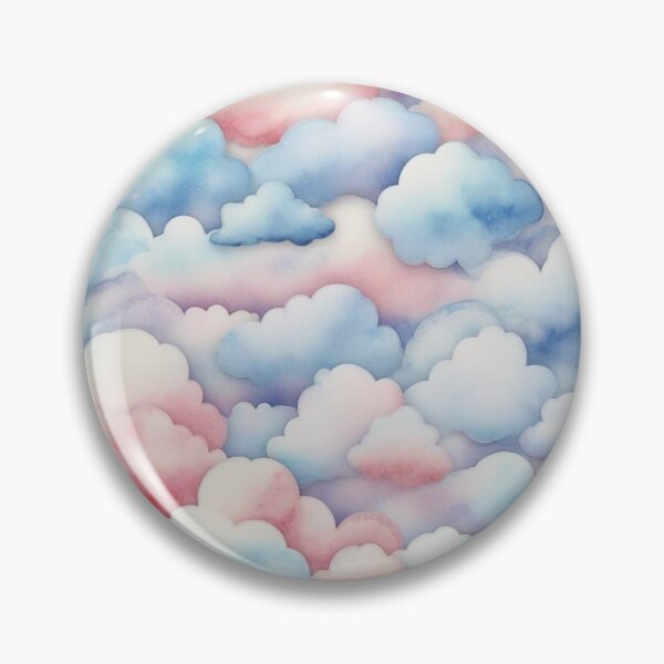 Item preview, Watercolor Sugar Cotton Clouds Background designed and sold by hjian8219.