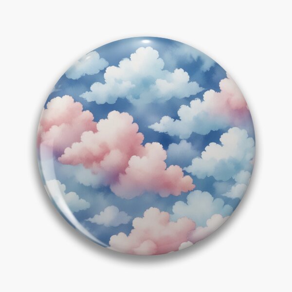 Item preview, Watercolor Sugar Cotton Clouds Background designed and sold by hjian8219.