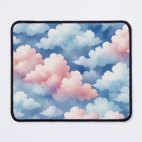 Item preview, Watercolor Sugar Cotton Clouds Background designed and sold by hjian8219.