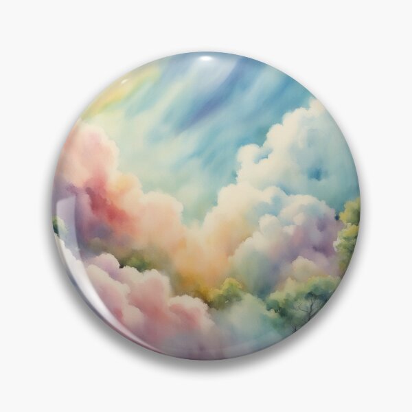 Item preview, Watercolor Sugar Cotton Clouds Background designed and sold by hjian8219.