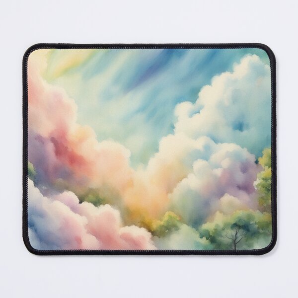 Item preview, Watercolor Sugar Cotton Clouds Background designed and sold by hjian8219.