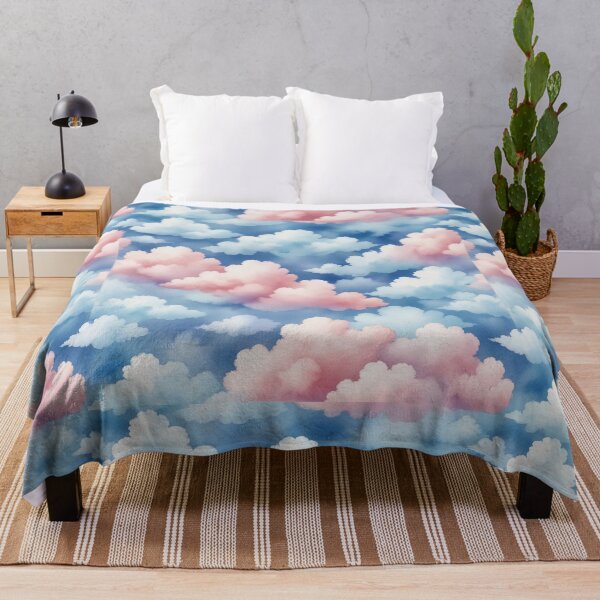 Item preview, Watercolor Sugar Cotton Clouds Background designed and sold by hjian8219.