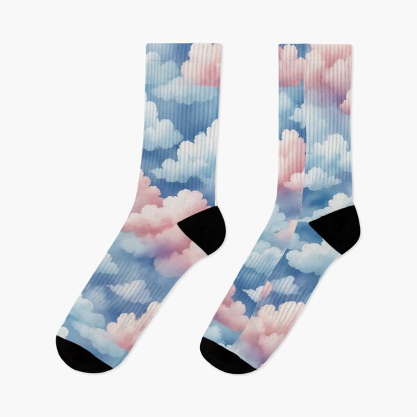 Item preview, Watercolor Sugar Cotton Clouds Background designed and sold by hjian8219.