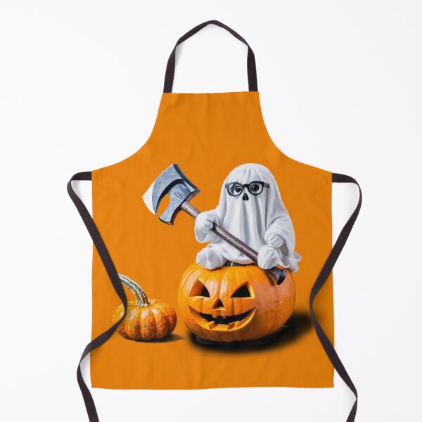 Item preview, ghost sits on a pumpkin. Halloween. designed and sold by MiMee4451.