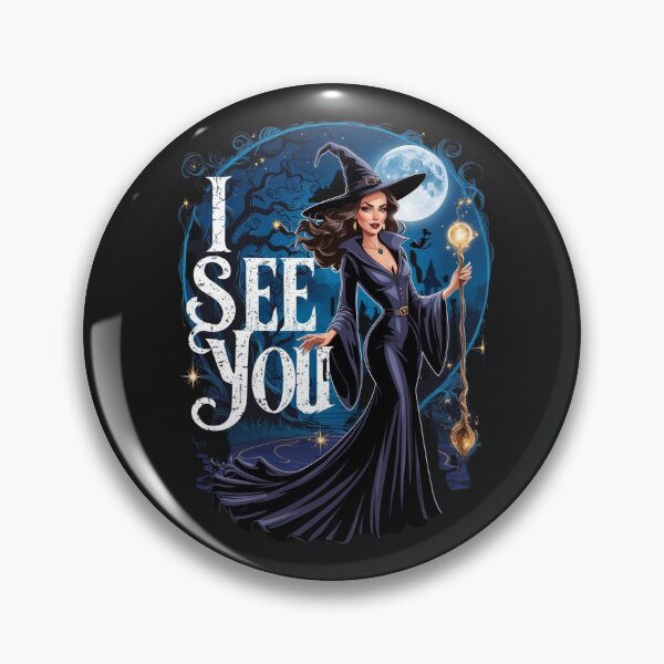 Item preview, Enchanting Brunette Witch in Mystical Moonlit Scene designed and sold by TshirtTown77.