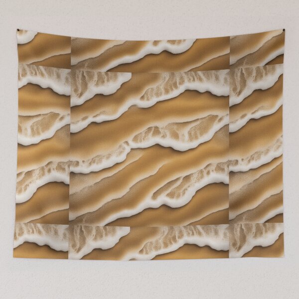 Item preview, Beach Texture with Golden Sandy Waves designed and sold by hjian8219.