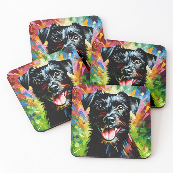 Item preview, Patterdale Terrier Dog Acrylic Print Pet Portrait Dog Lovers designed and sold by Puppy Puzzles Plus.