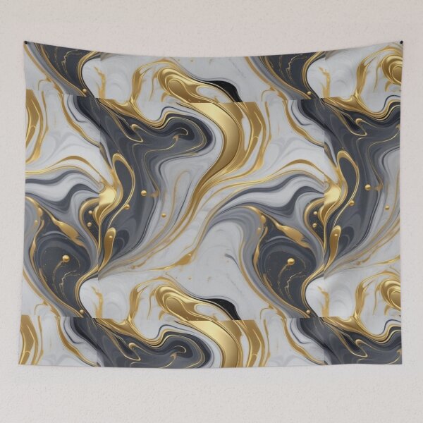 Item preview,  Realistic Liquid Marble Background with Gold designed and sold by hjian8219.