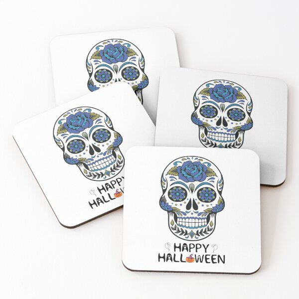 Item preview, Happy Halloween, Floral skull, skull, Skulls designed and sold by LissethsWorld.