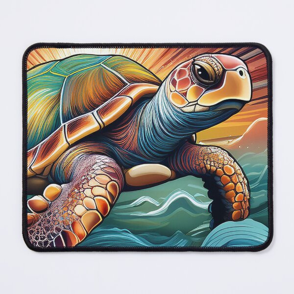 Item preview, Sea Turtle Sunset and Waves Retro Vintage Turtle Artwork designed and sold by Mandeville Photography.