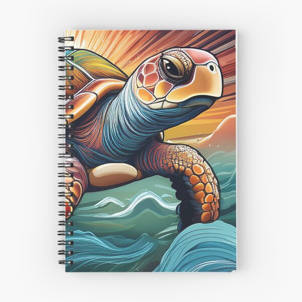 Item preview, Sea Turtle Sunset and Waves Retro Vintage Turtle Artwork designed and sold by Mandeville Photography.