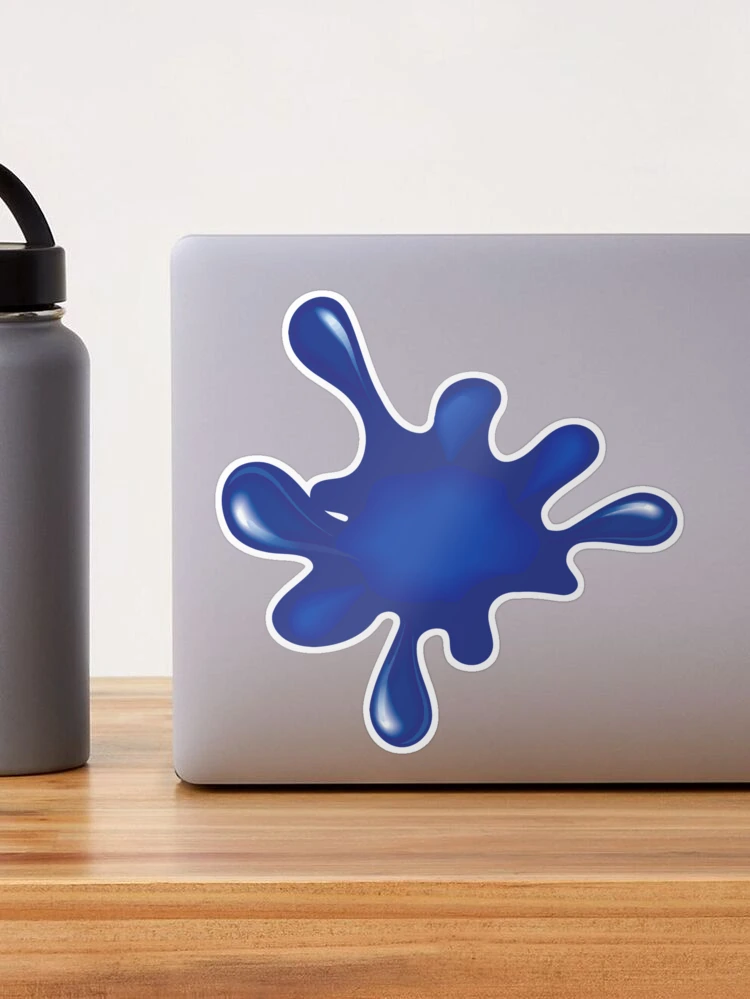 Blue Paint Splatter Sticker for Sale by Reethes