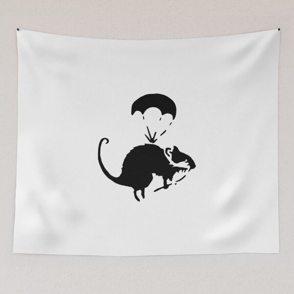 Item preview, Banksy Parachuting Rat designed and sold by DonVivaldo.