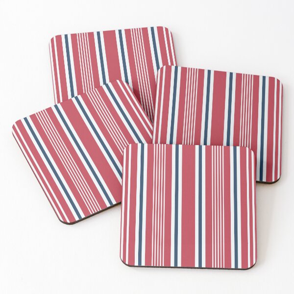 Item preview, Retro Nautical vertical stripes red blue Vector seamless pattern designed and sold by Dana Du.