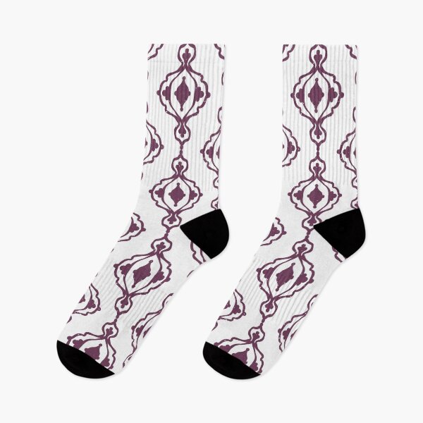 Item preview, Dacha Arabesque Pattern - Snow + Beet designed and sold by Irene Estelle.
