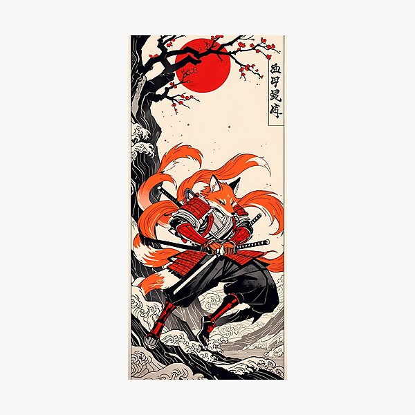Item preview, Japanese Art | Samurai Fox 02 designed and sold by D-Mente.