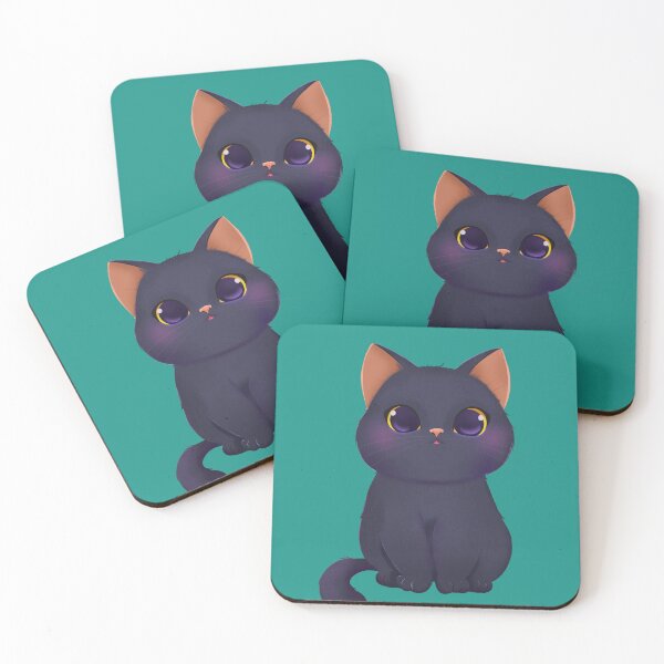 Item preview, black kitten designed and sold by inariart.