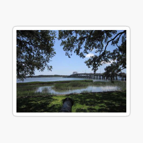 Item preview, Beaufort River and the Woods Memorial Bridge  designed and sold by CatcatcherCornr.