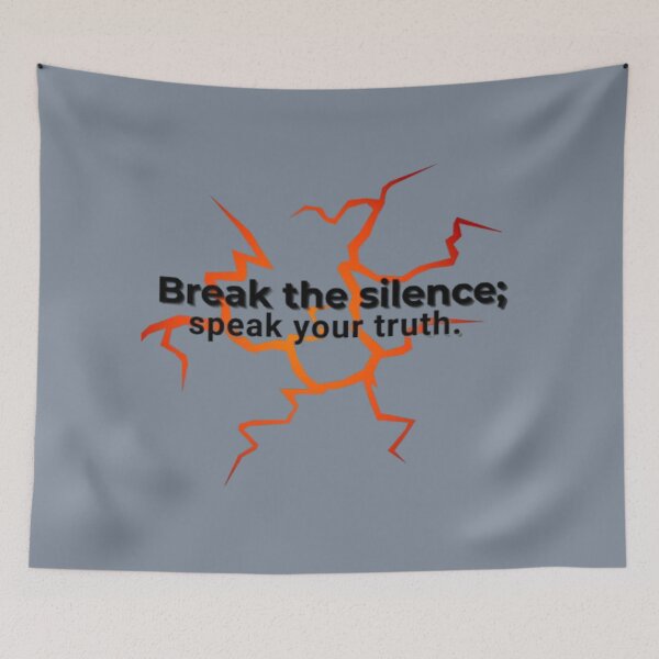 Item preview, Break the silence designed and sold by Art With Impact – Statement Art & Apparel for Deep Thinkers.