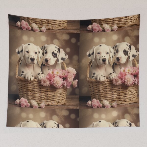 Item preview, Basket of Dalmatian Puppies (Pink) designed and sold by Samuelsboro.
