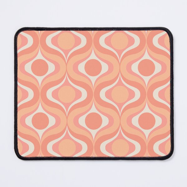Item preview, Retro midcentury peach fuzz ogee ovals vector seamless pattern designed and sold by Dana Du.