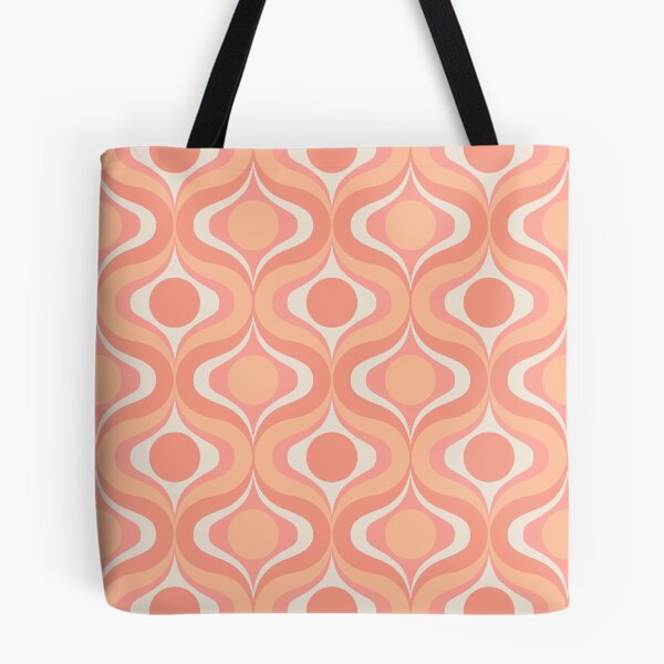 Item preview, Retro midcentury peach fuzz ogee ovals vector seamless pattern designed and sold by Dana Du.