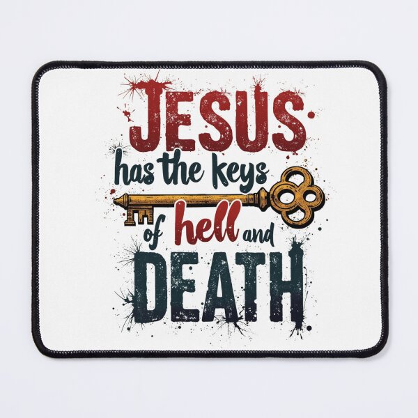 Item preview, Jesus Has The Keys of Hell and Death, key Art designed and sold by Faithloveshop.
