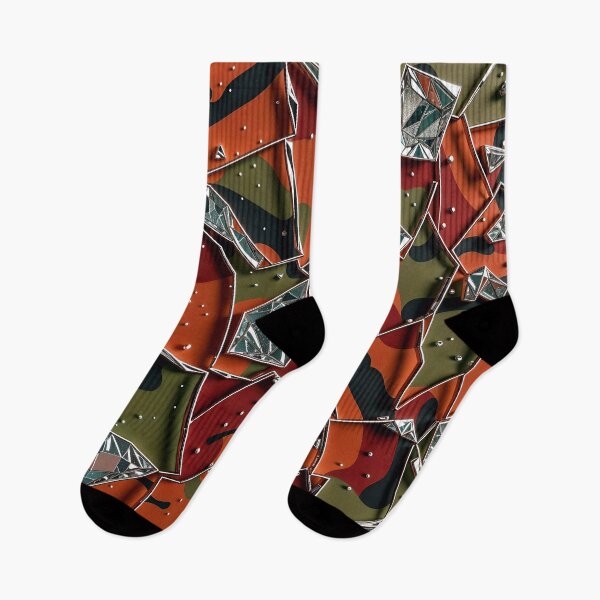 Aperçu de l'œuvre Motif de camouflage abstrait avec cristaux de verre brisé créée et vendue par TheArtOfPat.