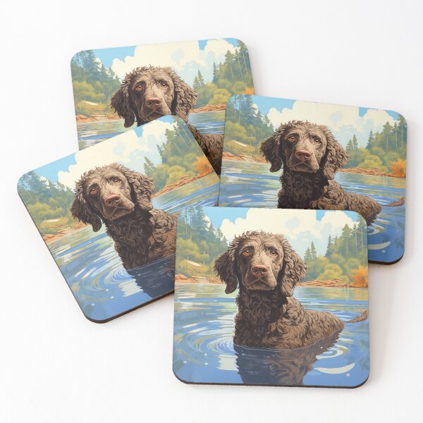 Item preview, Retriever de pelo rizado designed and sold by Samuelsboro.