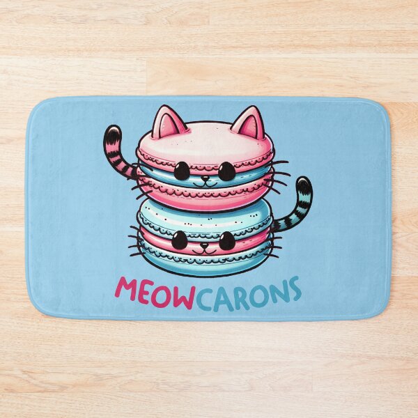 Item preview, Cute Cat Macarons - Meowcarons Pun Design designed and sold by hitechmom.