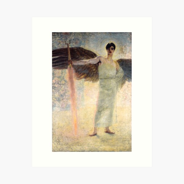 Item preview, Angel With Flaming Sword - Franz von Stuck designed and sold by forgottenbeauty.
