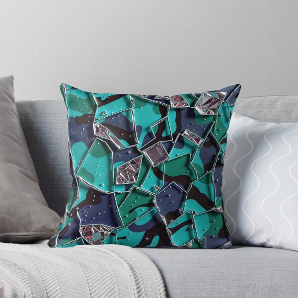 Aperçu de l'œuvre Motif de camouflage abstrait avec cristaux de verre brisé créée et vendue par TheArtOfPat.