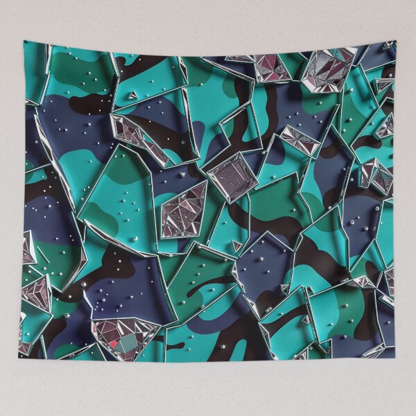 Item preview, Abstract Camouflage Shattered Glass Crystals Pattern Design designed and sold by TheArtOfPat.
