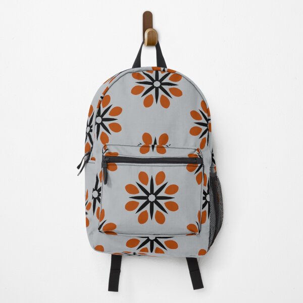 Item preview, Retro Vibes With Circular Leaf Design In Black and Rusty Orange designed and sold by KeksWorkroom.