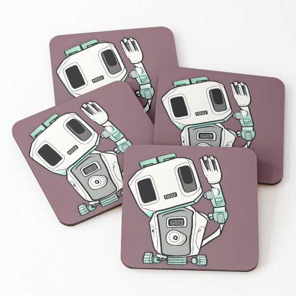 Item preview, Cute Robot on Wheels Saying Hello designed and sold by omgnovalynn.