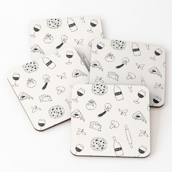 Item preview, Pizza print. Pizza, cheeses and wine seamless pattern designed and sold by AlarconStudio.