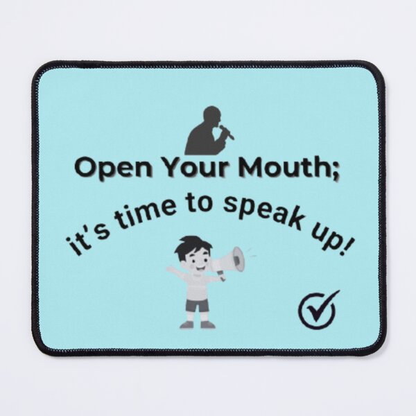 Item preview, Open Your Mouth; it's time to speak up! designed and sold by Art With Impact – Statement Art & Apparel for Deep Thinkers.