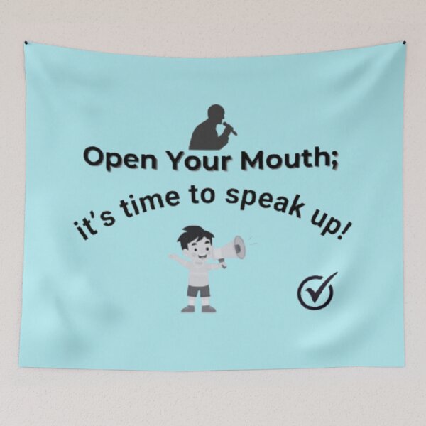 Item preview, Open Your Mouth; it's time to speak up! designed and sold by Art With Impact – Statement Art & Apparel for Deep Thinkers.