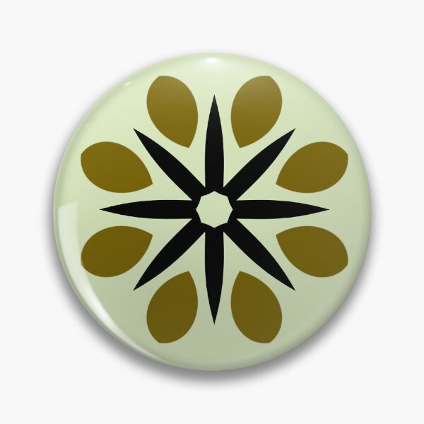 Item preview,  Retro Vibes With Circular Leaf Design In Black and Olive designed and sold by KeksWorkroom.