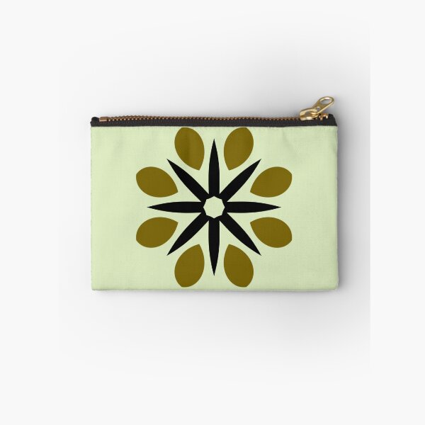 Item preview,  Retro Vibes With Circular Leaf Design In Black and Olive designed and sold by KeksWorkroom.