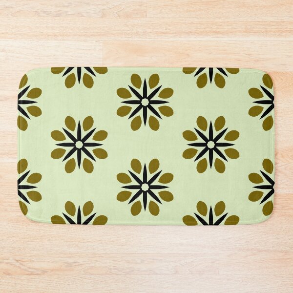 Item preview,  Retro Vibes With Circular Leaf Design In Black and Olive designed and sold by KeksWorkroom.