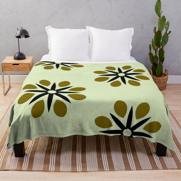 Item preview,  Retro Vibes With Circular Leaf Design In Black and Olive designed and sold by KeksWorkroom.