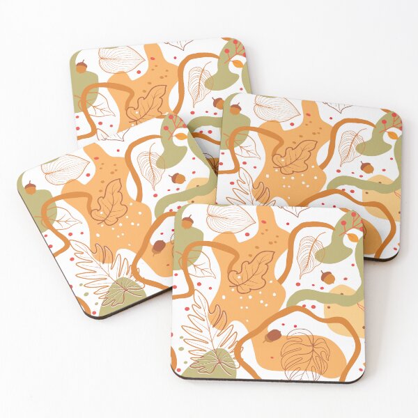 Item preview, Fall leaves whimsical pattern designed and sold by The Retro Stop.