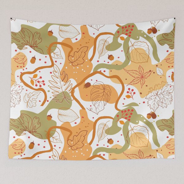 Item preview, Fall leaves whimsical pattern designed and sold by Designsderemi.