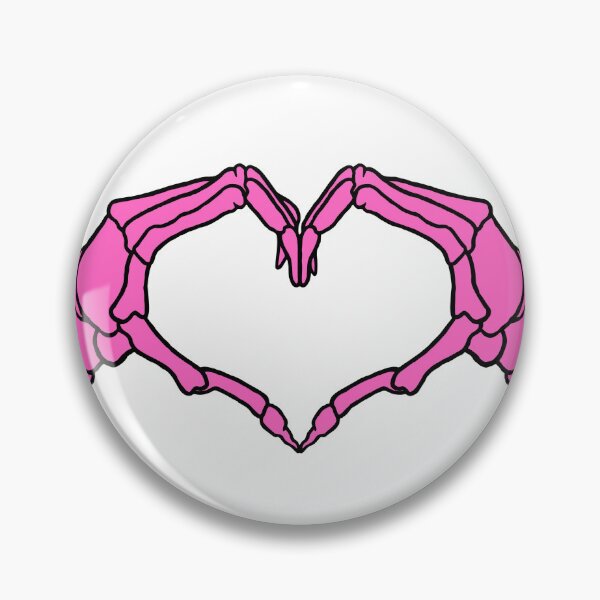 Item preview, Esqueleto Manos Corazón Signo Retro Halloween designed and sold by ItziBi.